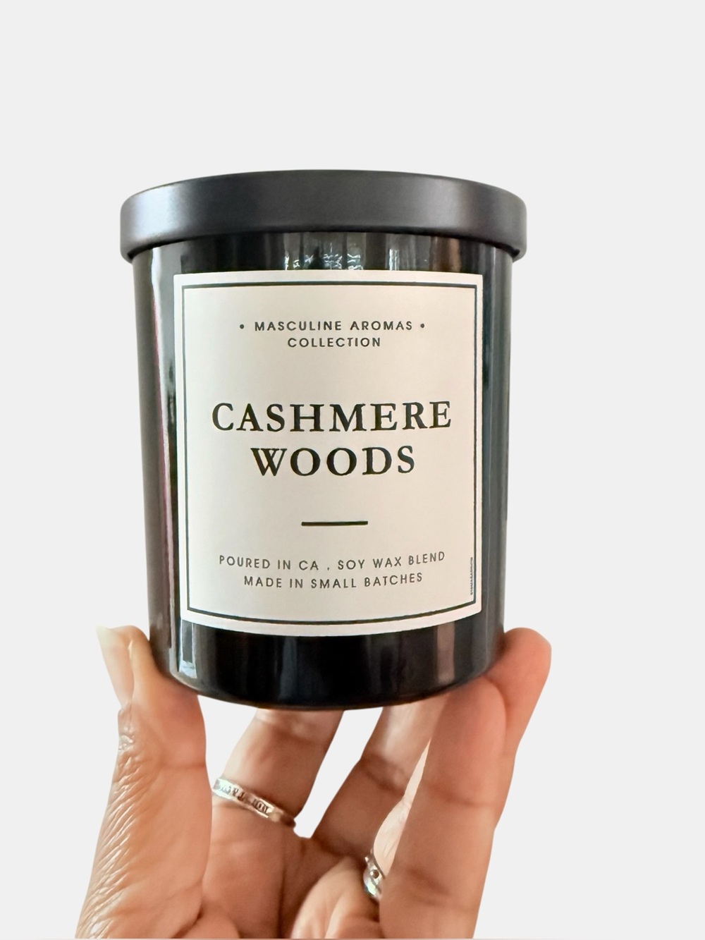 Leoben Company Cashmere Woods Scented Candle - Black
